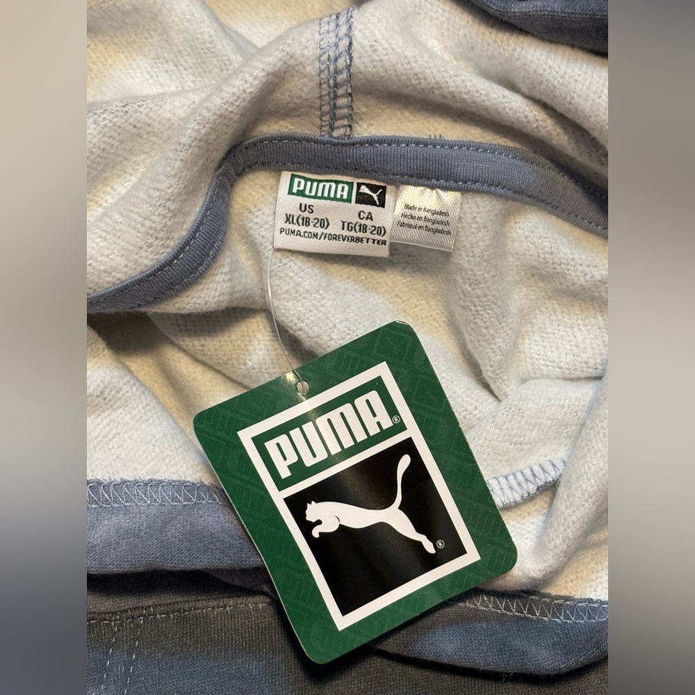 PUMA Boy's Blue Tie-Dye Hoodie - Picture 4 of 4